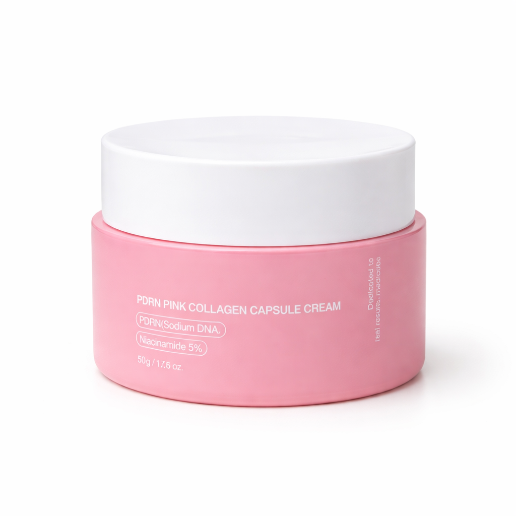 Pink Repair Glow Cream – Korean PDRN Collagen Capsules